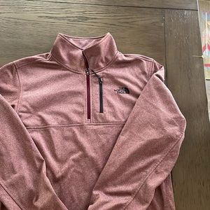 North Face Men’s Quarter-Zip Pullover Heather Maroon small. In great condition!